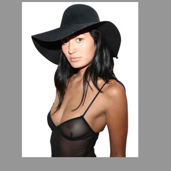 NEW VTG American Apparel Lingerie Mesh BodySuit Sexy Mesh Sheer Black Sleaze M L - Picture 1 of 13